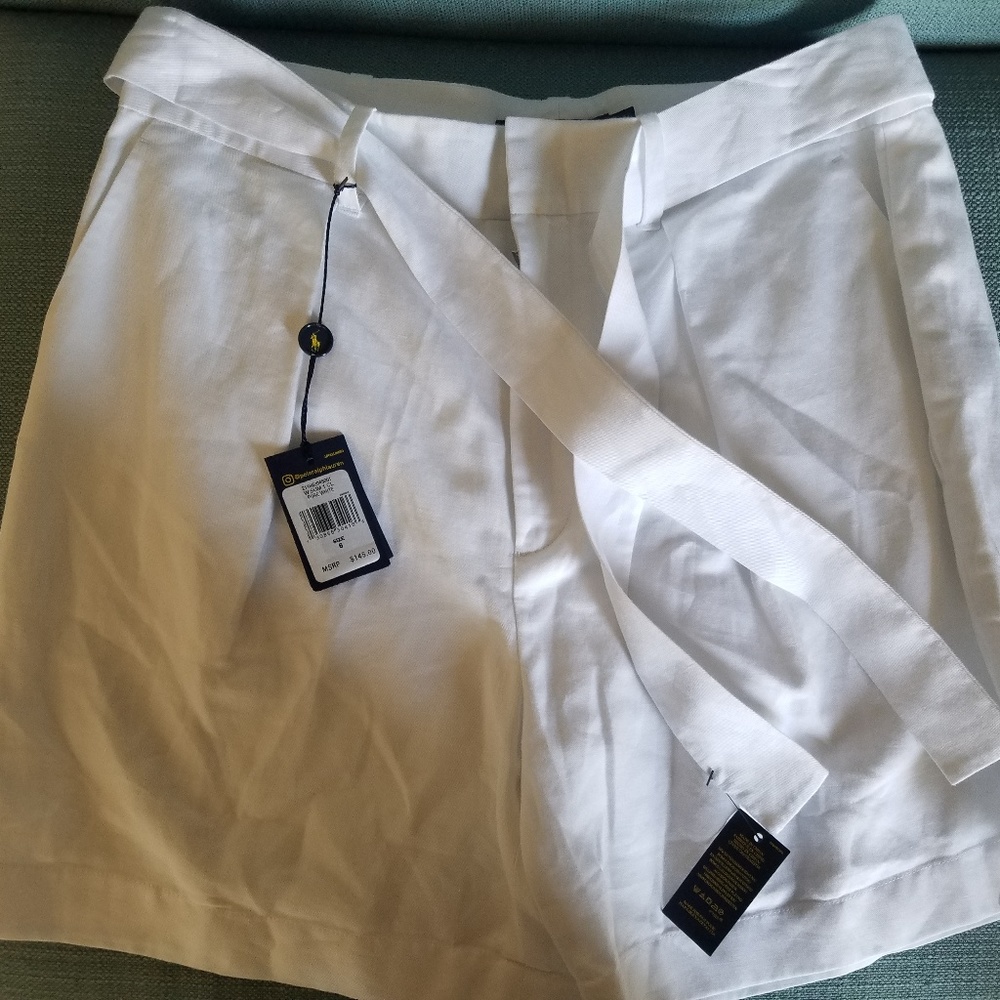 Polo Ralph Lauren Pleated High Rise Shorts Size 6